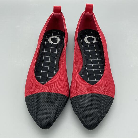 NEW Journee Collection Women’s Veata Soft Knit Flats Red Size 6.5 - Picture 3 of 11